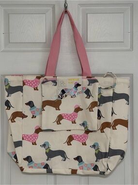 New Dachshund Canvas Tote Bag & Pouch